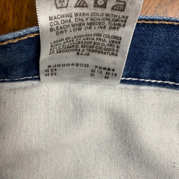 Wrangler Authentic Jeans‎ Mens 44x30 Blue Denim Straight Leg Premium Quality - Picture 7 of 9